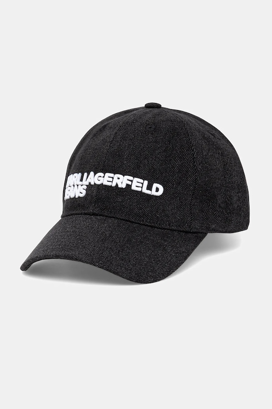 Джинсовая кепка с козырьком Karl Lagerfeld Jeans, черный 
Джинсовая кепка с козырьком Karl Lagerfeld Jeans, черный