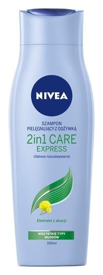 Экспресс 2в1, шампунь с кондиционером, 250 мл Nivea
Экспресс 2в1, шампунь с кондиционером, 250 мл Nivea