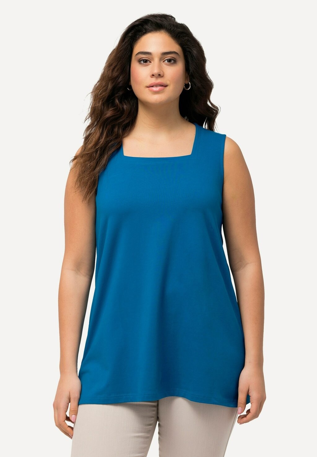 Топ CARREE-AUSSCHNITT ÄRMELLOS Ulla Popken, светло-голубой 
Топ CARREE-AUSSCHNITT ÄRMELLOS Ulla Popken, светло-голубой