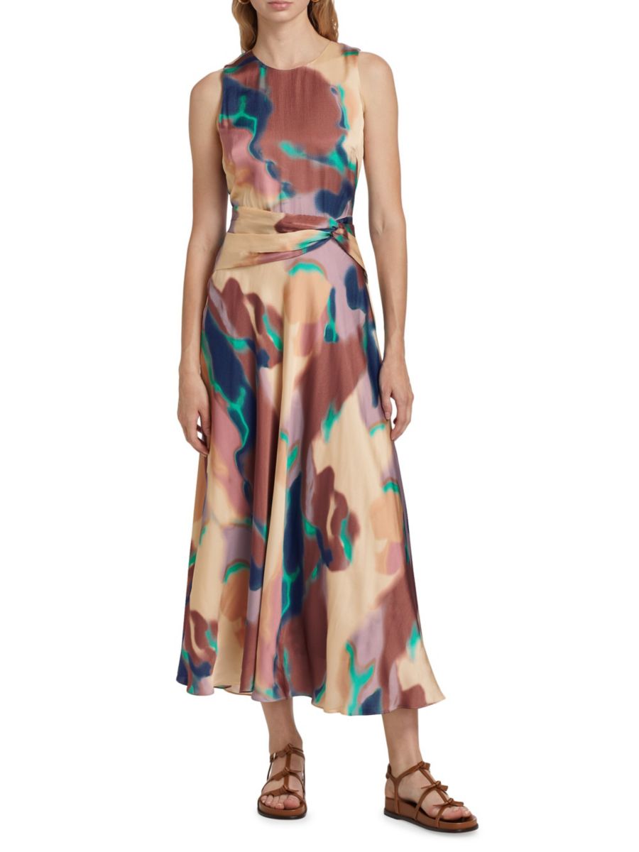 Платье миди Christine с перекрученной талией и чернильной стиркой Tanya Taylor, цвет Cream Multi
Платье миди Christine с перекрученной талией и чернильной стиркой Tanya Taylor, цвет Cream Multi