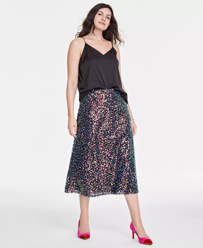 Женская миди-юбка с разноцветными пайетками On 34th, черный
Женская миди-юбка с разноцветными пайетками On 34th, черный