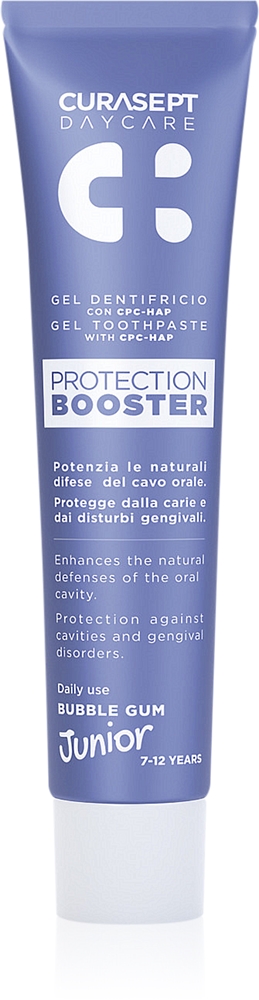 Зубная паста для защиты детей в дневном стационаре Junior Boost Curasept, 7-12 years bubble gum 50 мл
Зубная паста для защиты детей в дневном стационаре Junior Boost Curasept, 7-12 years bubble gum 50 мл
