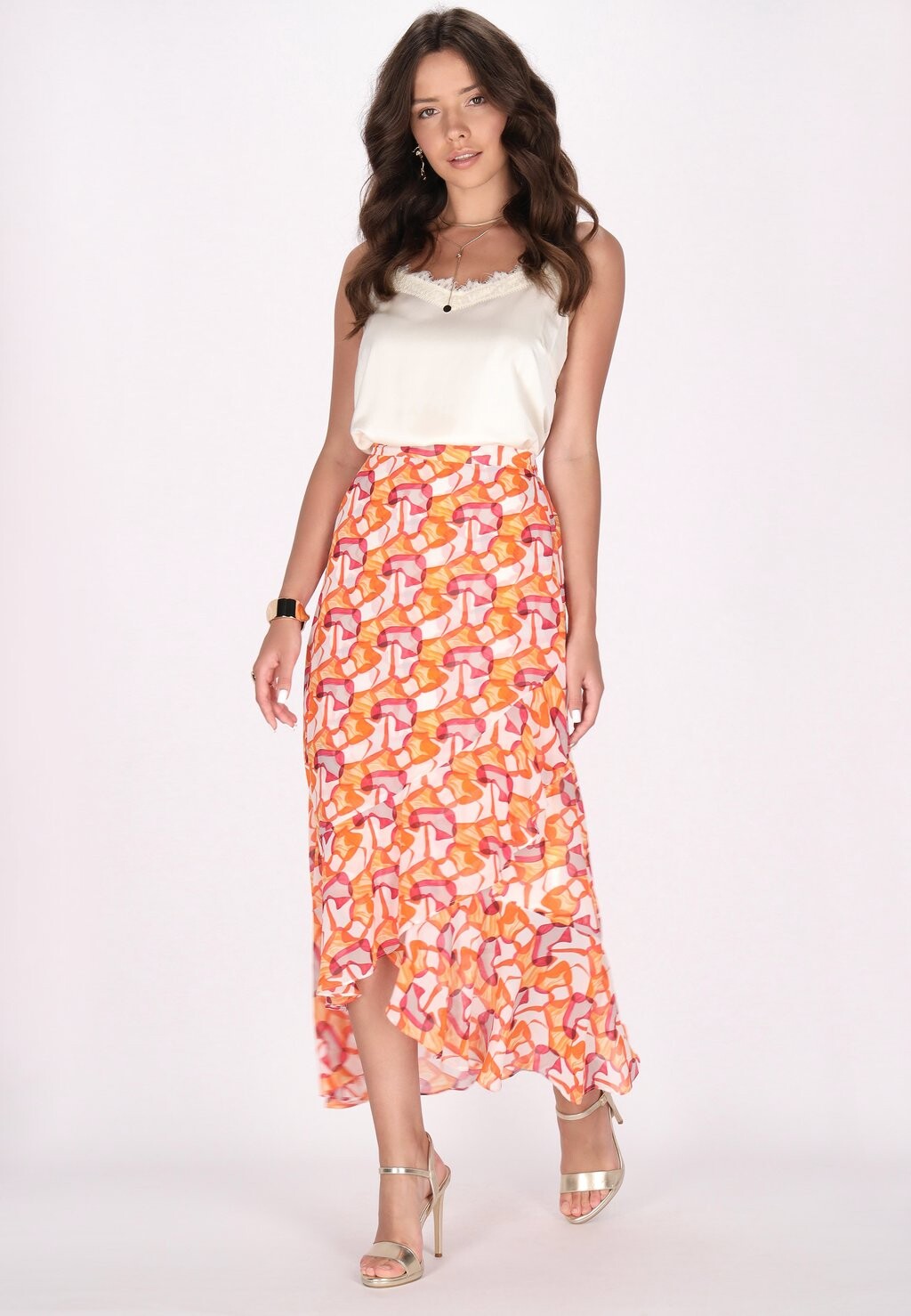 Юбка А-силуэта faina, оранжевый
Юбка А-силуэта faina, оранжевый