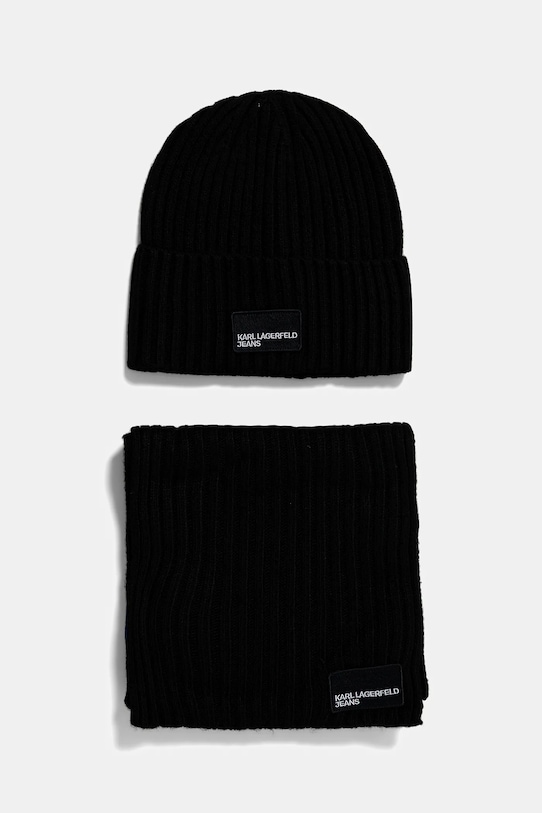 Шапка и шарф из смесовой шерсти Karl Lagerfeld Jeans, черный
Шапка и шарф из смесовой шерсти Karl Lagerfeld Jeans, черный