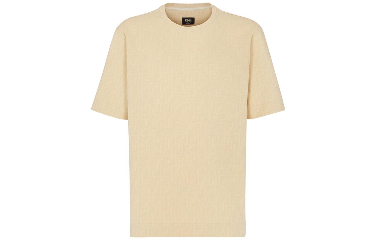 Футболка с круглым вырезом и узором FF Fendi, бежевый
Футболка с круглым вырезом и узором FF Fendi, бежевый