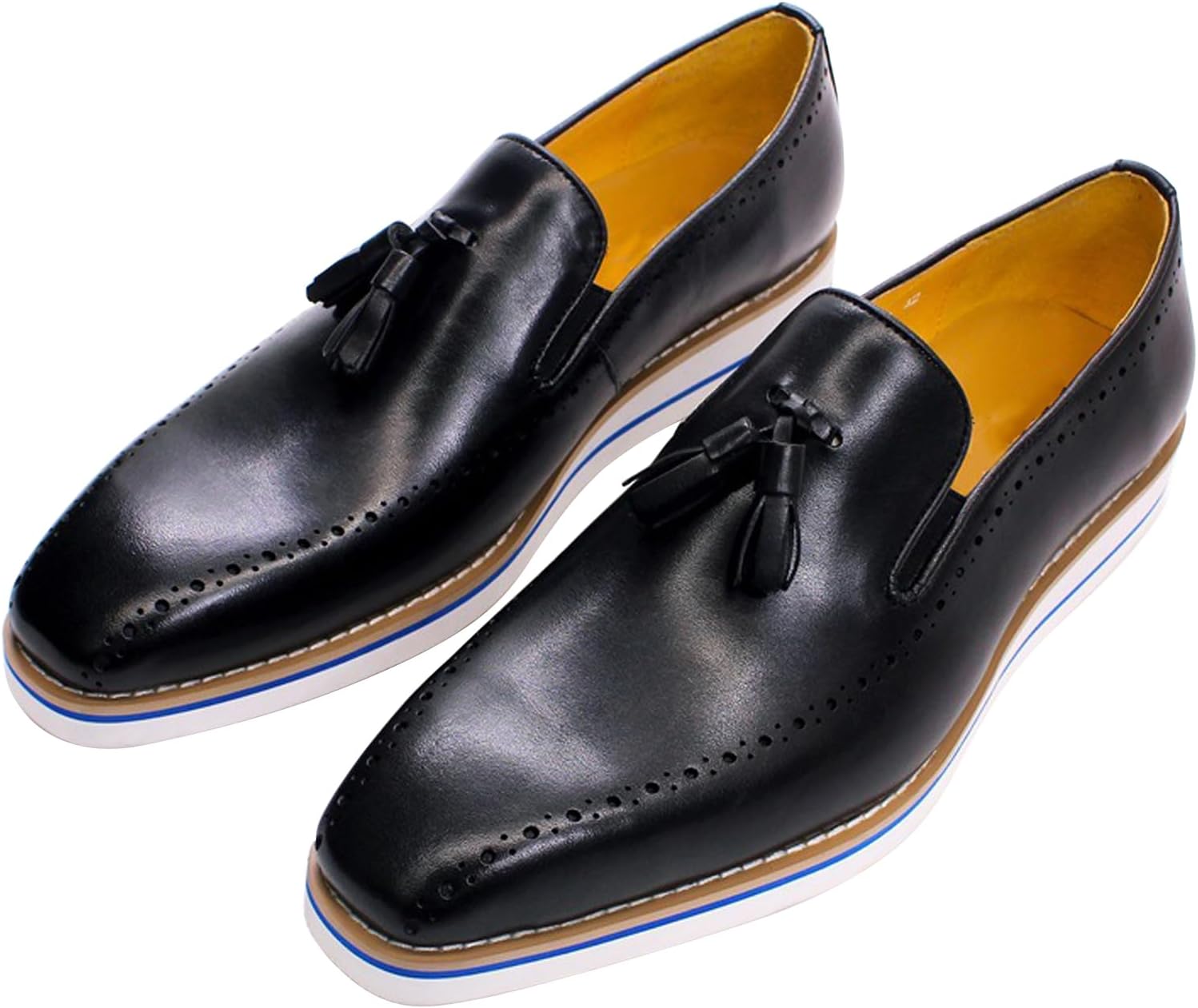 Мужские туфли Santimon Slip On с кисточками, формальные лоферы, из натуральной кожи, с простым носком, пенни-лоферы, для выпускного, свадьбы, делового и повседневного ношения, удобные модные туфли для смокинга для мужчин, черный
Мужские туфли Santimon Slip On с кисточками, формальные лоферы, из натуральной кожи, с простым носком, пенни-лоферы, для выпускного, свадьбы, делового и повседневного ношения, удобные модные туфли для смокинга для мужчин, черный