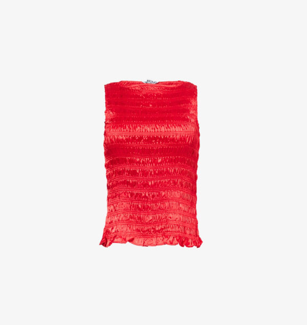 Топ Sonya из эластичной ткани со сборками Amy Lynn, красный 
Топ Sonya из эластичной ткани со сборками Amy Lynn, красный