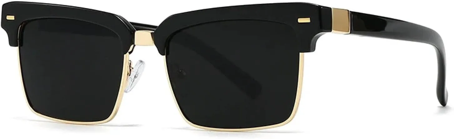 Женские солнцезащитные очки с заклепками, мужские прозрачные солнцезащитные очки с градиентным переходом, защита от УФ-излучения UV400 DSVIGF, Black Grey
Женские солнцезащитные очки с заклепками, мужские прозрачные солнцезащитные очки с градиентным переходом, защита от УФ-излучения UV400 DSVIGF, Black Grey