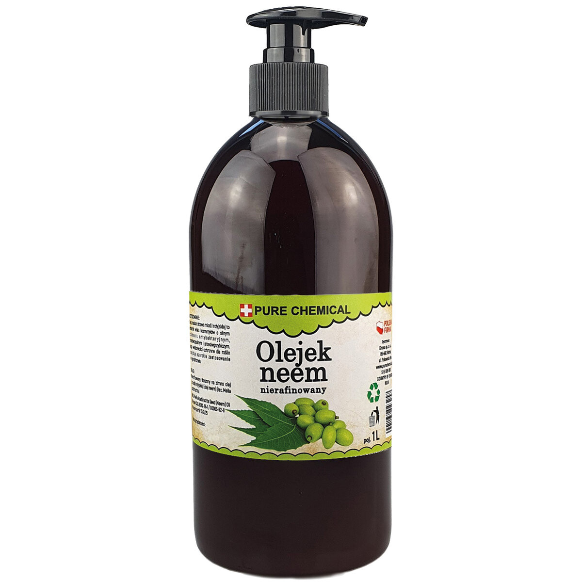 Pure Chemie, Нерафинированное натуральное масло нима холодного отжима + дозатор, 1л
Pure Chemie, Нерафинированное натуральное масло нима холодного отжима + дозатор, 1л