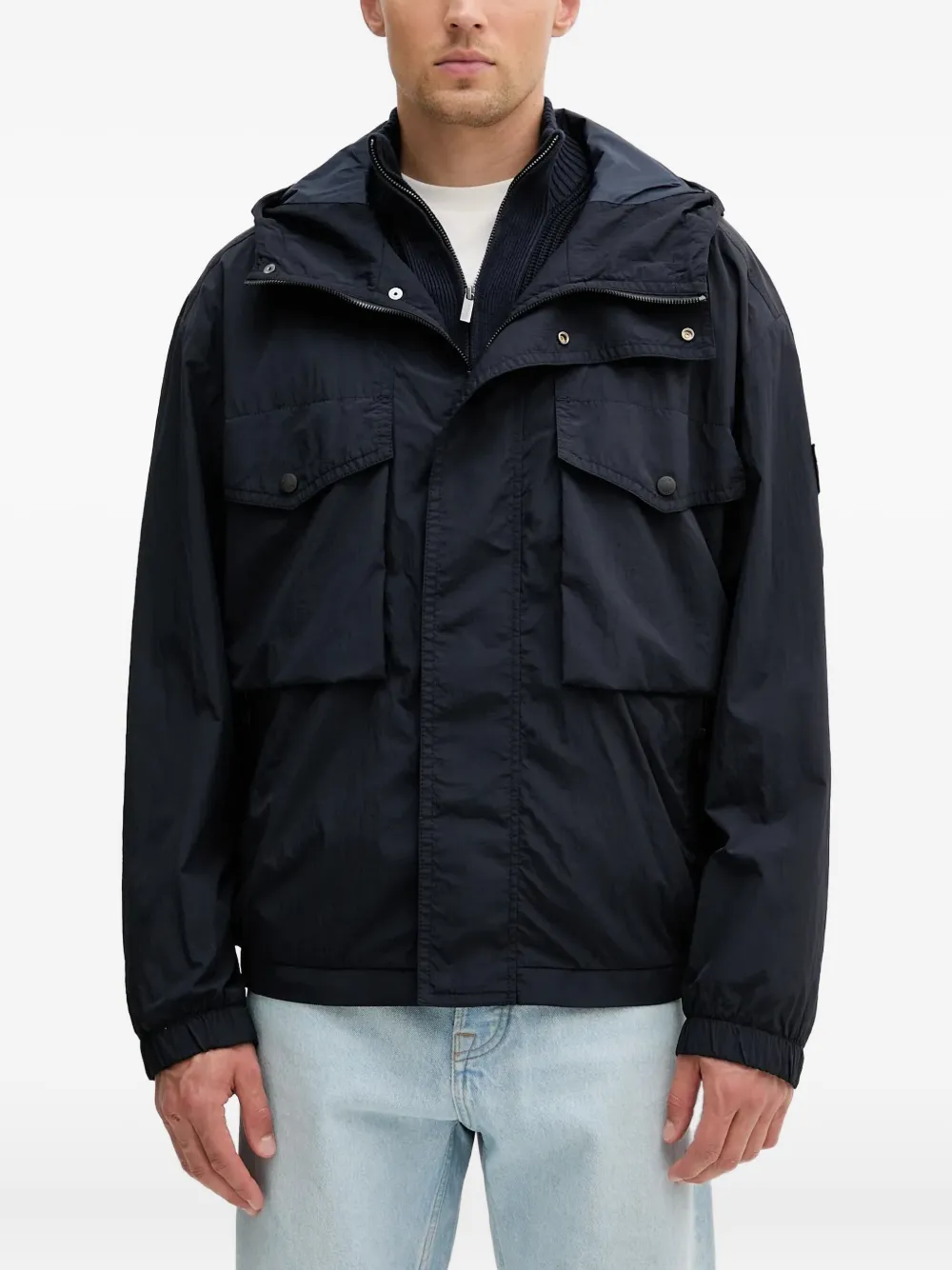 Куртка с капюшоном и нашивкой-логотипом Boss, синий
Куртка с капюшоном и нашивкой-логотипом Boss, синий