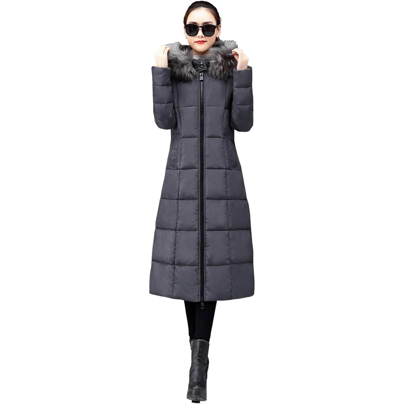 Пальто-куртка Ebossy Women's Winter Thicken Down Alternative Long With Faux Fur Hood, серый
Пальто-куртка Ebossy Women's Winter Thicken Down Alternative Long With Faux Fur Hood, серый
