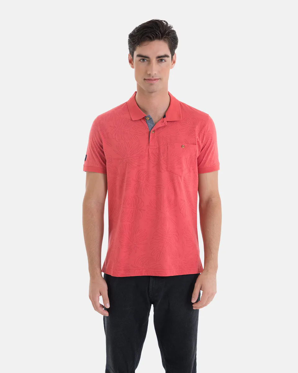 Мужская рубашка-поло классического кроя из 100% хлопка с красным принтом Massana, красный
Мужская рубашка-поло классического кроя из 100% хлопка с красным принтом Massana, красный