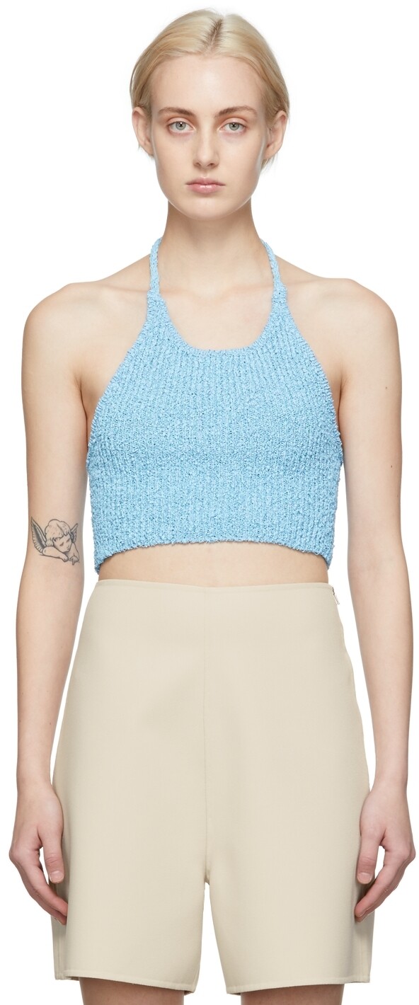 Синяя майка с вырезом халтер Arch The
Синяя майка с вырезом халтер Arch The