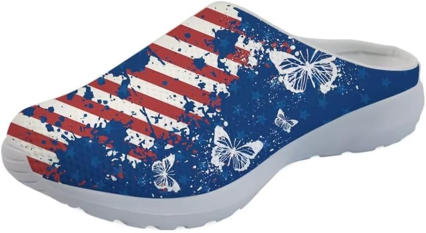 Кроссовки Forchrinse Christmas с Санта-Клаусом и снежинкой для женщин, мюли, сетчатые слипоны, мужские садовые сабо, рождественская обувь для прогулок, для дома, работы и спортзала, American Flag Butterfly
Кроссовки Forchrinse Christmas с Санта-Клаусом и снежинкой для женщин, мюли, сетчатые слипоны, мужские садовые сабо, рождественская обувь для прогулок, для дома, работы и спортзала, American Flag Butterfly