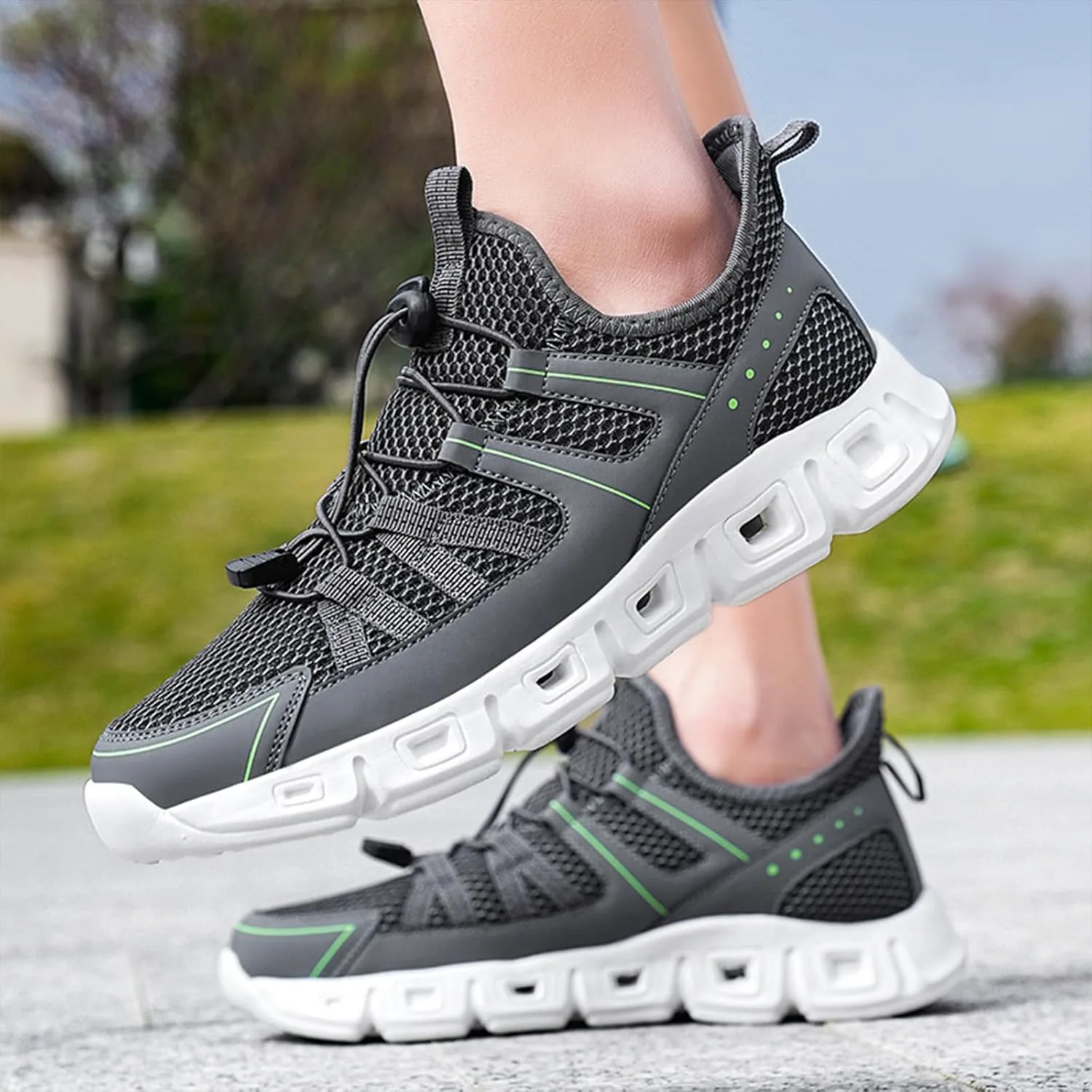 Мужские дышащие модные кроссовки-слипоны на шнурках, ультралегкие, с эластичной сеткой, удобные, спортивные теннисные кроссовки, легкие для бега и тренировок на открытом воздухе ENJGU, серый
Мужские дышащие модные кроссовки-слипоны на шнурках, ультралегкие, с эластичной сеткой, удобные, спортивные теннисные кроссовки, легкие для бега и тренировок на открытом воздухе ENJGU, серый