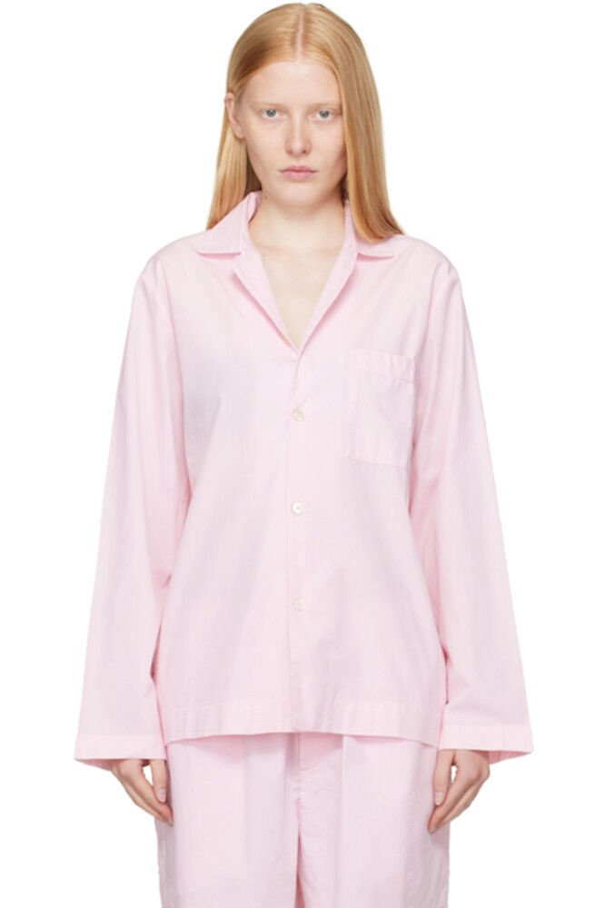 Розовая поплиновая пижамная рубашка с длинными рукавами Tekla
Розовая поплиновая пижамная рубашка с длинными рукавами Tekla