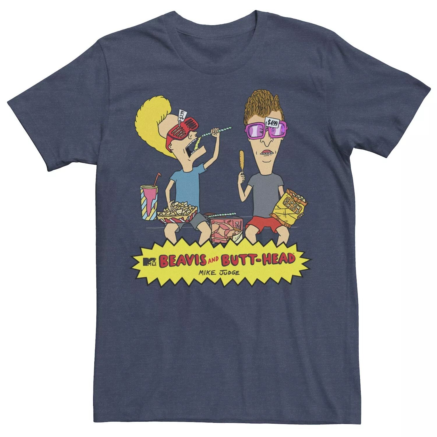 Мужская футболка с логотипом Beavis & Butthead Snacks On The Curb Licensed Character
Мужская футболка с логотипом Beavis & Butthead Snacks On The Curb Licensed Character