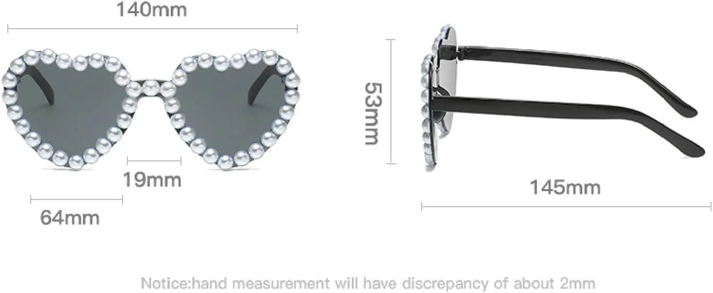 Милые солнцезащитные очки в форме сердца для женщин, ретро-винтажные, с жемчужными блестками, идеально подойдут для рейв-вечеринки или свадебного декора mincl, Rose
Милые солнцезащитные очки в форме сердца для женщин, ретро-винтажные, с жемчужными блестками, идеально подойдут для рейв-вечеринки или свадебного декора mincl, Rose