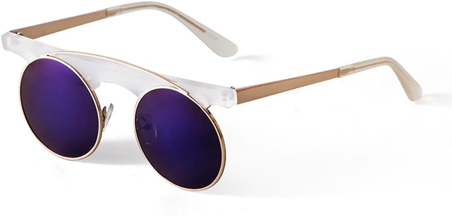 Ретро-солнцезащитные очки в маленькой круглой оправе для женщин, модные, забавные, в стиле хип-хоп, коричневые зеркальные, цельнометаллические, SUN4507 Generic, C109 White
Ретро-солнцезащитные очки в маленькой круглой оправе для женщин, модные, забавные, в стиле хип-хоп, коричневые зеркальные, цельнометаллические, SUN4507 Generic, C109 White