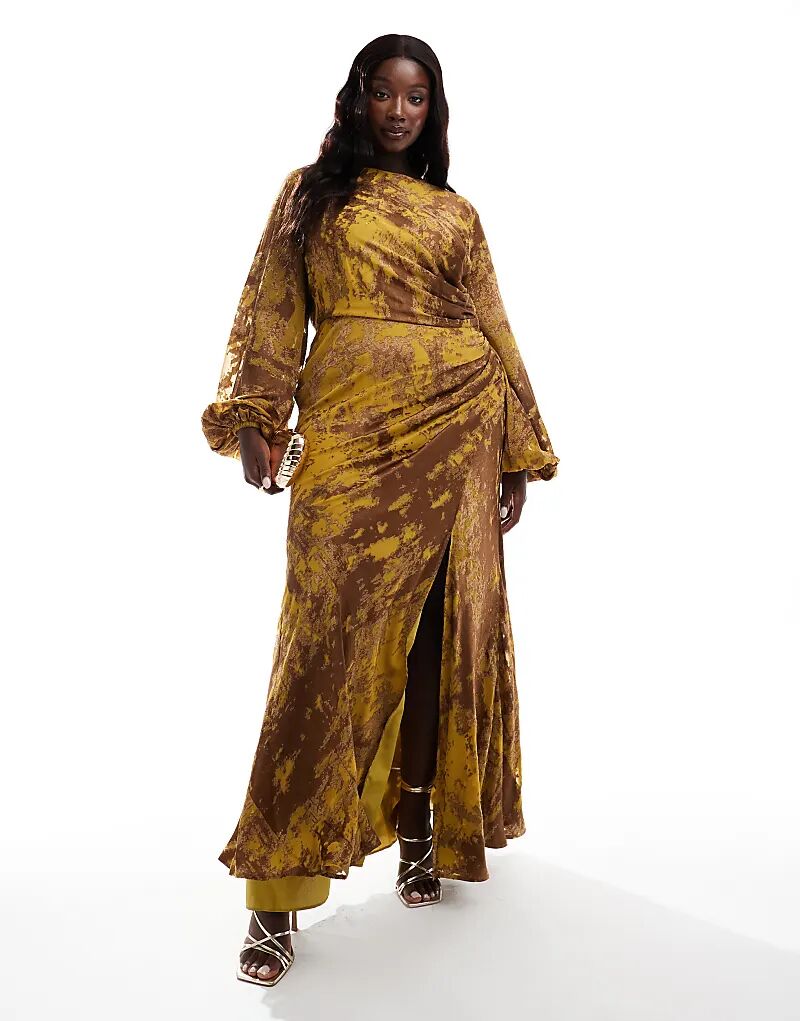 Платье макси с длинными рукавами и абстрактным принтом Burnout ASOS
Платье макси с длинными рукавами и абстрактным принтом Burnout ASOS