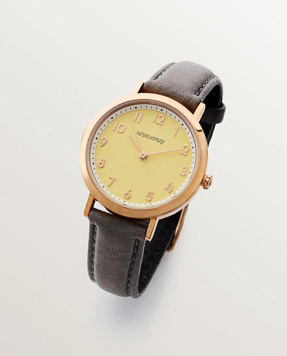 Женские часы Venice Beach из стали цвета розового золота с серым кожаным ремешком и желтым циферблатом Aristocrazy, зеленый
Женские часы Venice Beach из стали цвета розового золота с серым кожаным ремешком и желтым циферблатом Aristocrazy, зеленый