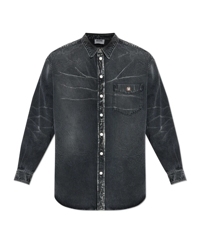 Джинсовая рубашка с логотипом Moschino, серый
Джинсовая рубашка с логотипом Moschino, серый
