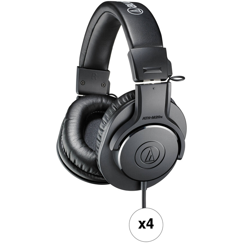 Закрытые мониторные наушники Audio-Technica ATH-M20x (черные, 4 шт.)
Закрытые мониторные наушники Audio-Technica ATH-M20x (черные, 4 шт.)