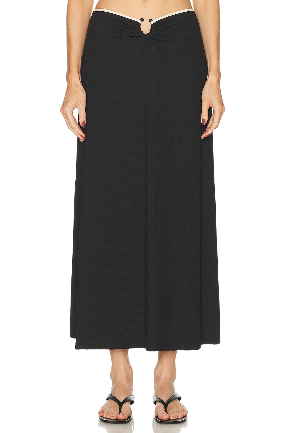 Юбка миди с плиссированной кокеткой Johanna Ortiz, Black & Ecru
Юбка миди с плиссированной кокеткой Johanna Ortiz, Black & Ecru