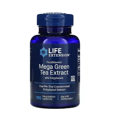 Экстракт зеленого чая без кофеина Life Extension, 100 капсул
Экстракт зеленого чая без кофеина Life Extension, 100 капсул