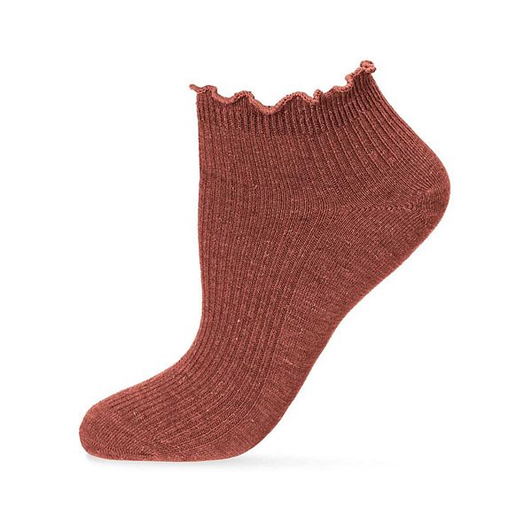 Низкие носки с рифленым узором и ажурной резинкой Memoi, Rust
Низкие носки с рифленым узором и ажурной резинкой Memoi, Rust