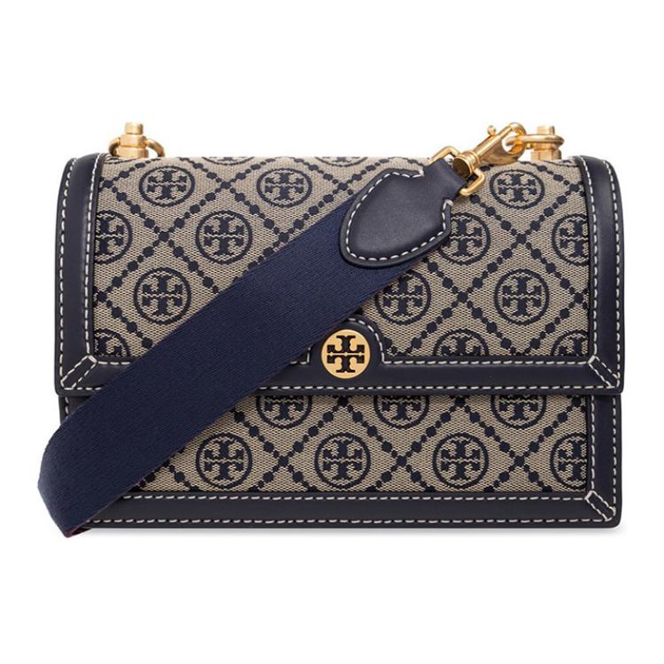 Футболка с монограммой Т из ткани с кожаной деталью, маленькая сумка через плечо, морской синий, TORY BURCH
Футболка с монограммой Т из ткани с кожаной деталью, маленькая сумка через плечо, морской синий, TORY BURCH