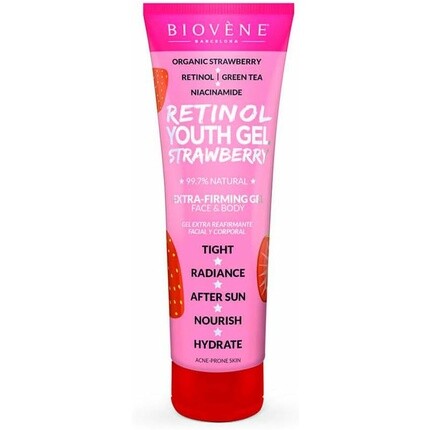 Гель Retinol Youth Strawberry Extra-Firming для лица и тела 200мл Biovène Barcelona
Гель Retinol Youth Strawberry Extra-Firming для лица и тела 200мл Biovène Barcelona