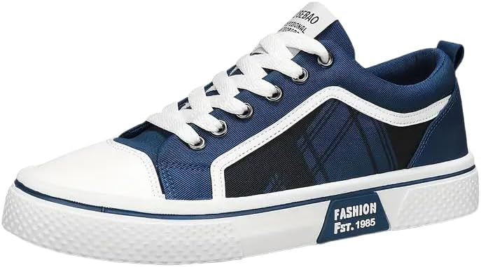 Мужские низкие кеды для скейта темно-синего и белого цвета - дышащий верх из ткани, амортизирующая подошва из ПВХ, легкая повседневная и городская обувь для активного образа жизни Clolinde
Мужские низкие кеды для скейта темно-синего и белого цвета - дышащий верх из ткани, амортизирующая подошва из ПВХ, легкая повседневная и городская обувь для активного образа жизни Clolinde