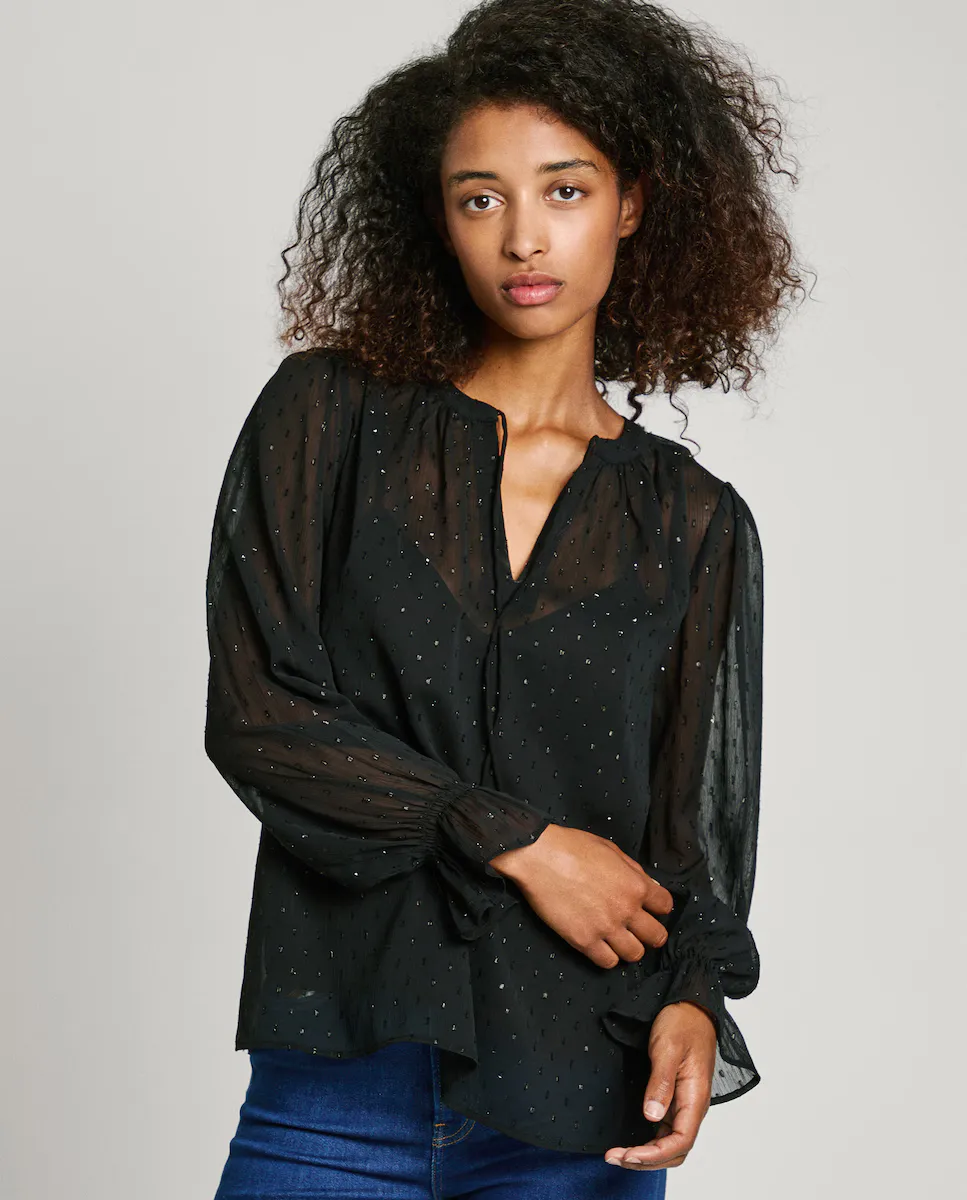 Женская блузка из ткани плюмети с длинными рукавами Pepe Jeans, черный
Женская блузка из ткани плюмети с длинными рукавами Pepe Jeans, черный