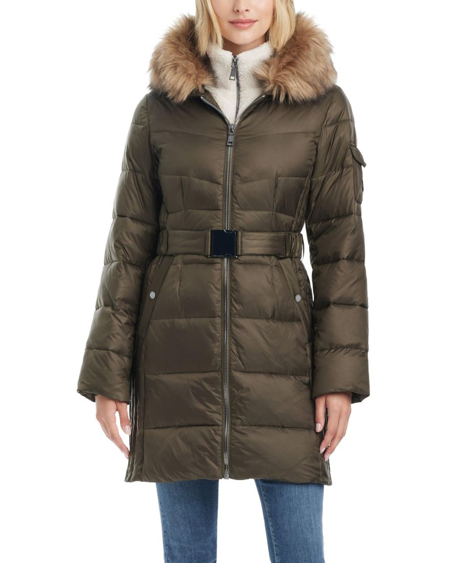 Женское приталенное пуховое пальто средней длины Vince Camuto, Olive
Женское приталенное пуховое пальто средней длины Vince Camuto, Olive