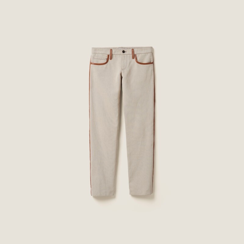 Холщовые брюки Miu Miu, бежевый
Холщовые брюки Miu Miu, бежевый