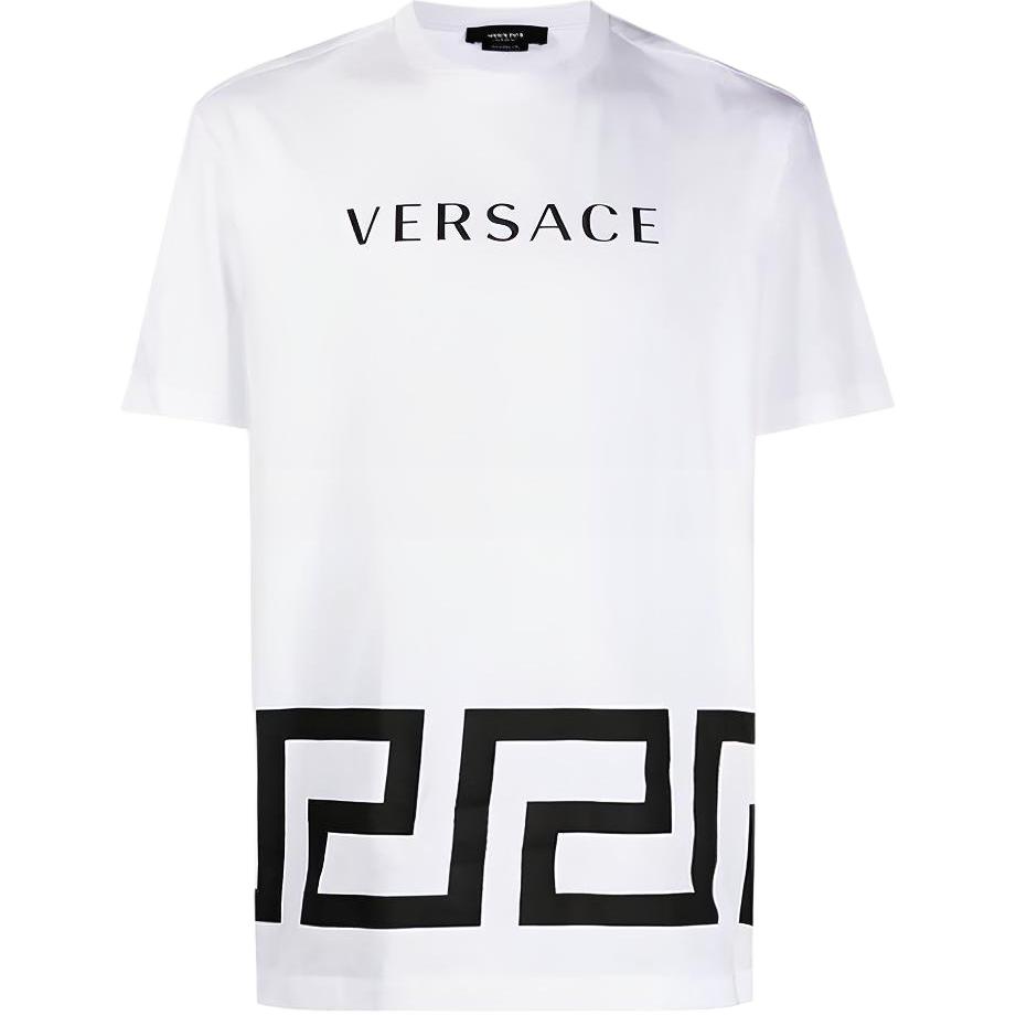 VERSACE Футболка мужская белая с круглым вырезом умеренного прямого кроя
VERSACE Футболка мужская белая с круглым вырезом умеренного прямого кроя