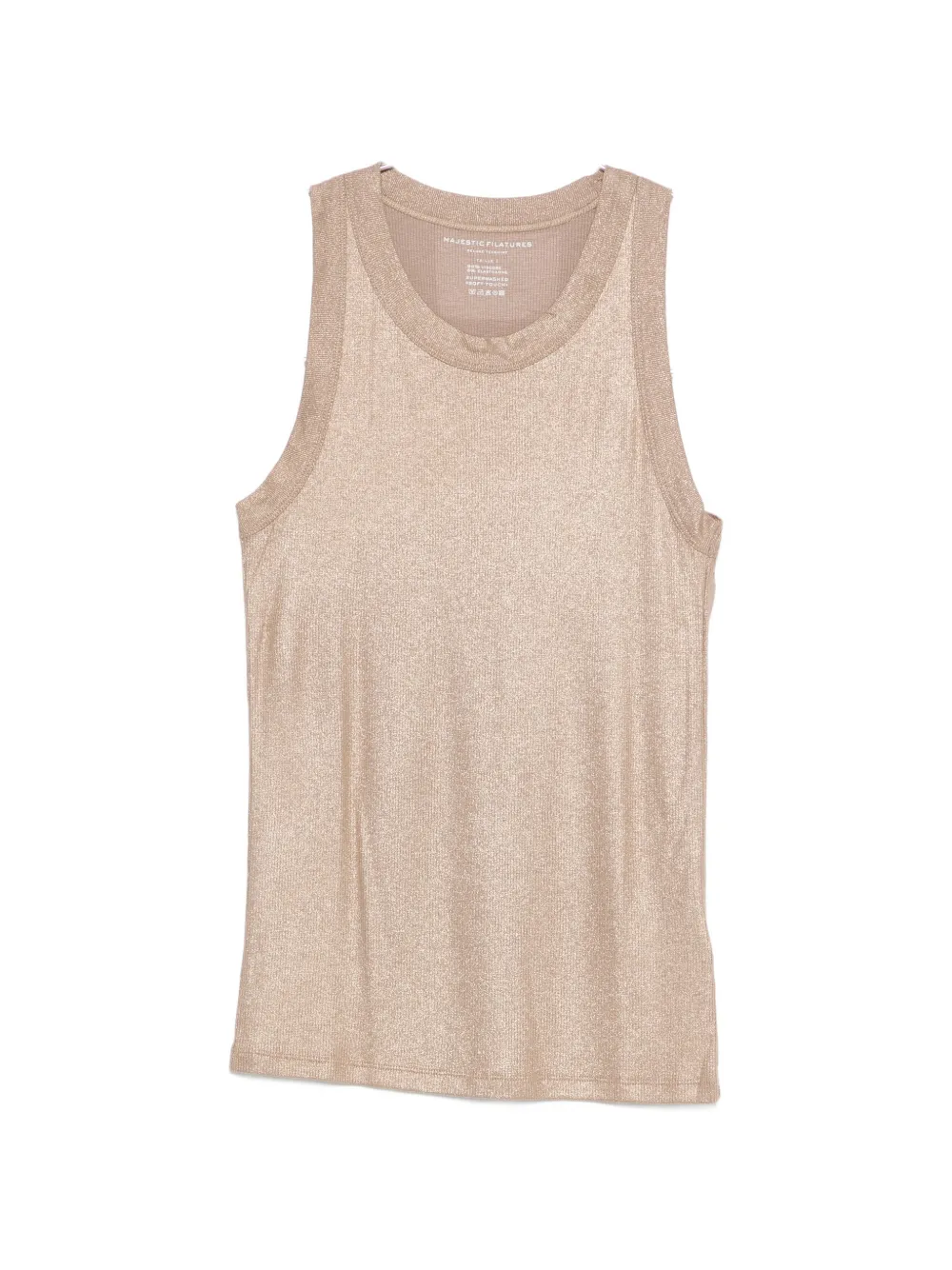 Блестящий рубчатый топ Majestic Filatures, золотой
Блестящий рубчатый топ Majestic Filatures, золотой