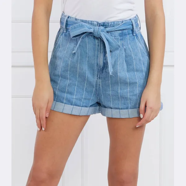 Шорты Kaylee классического кроя в полоску Pepe Jeans London, синий 
Шорты Kaylee классического кроя в полоску Pepe Jeans London, синий