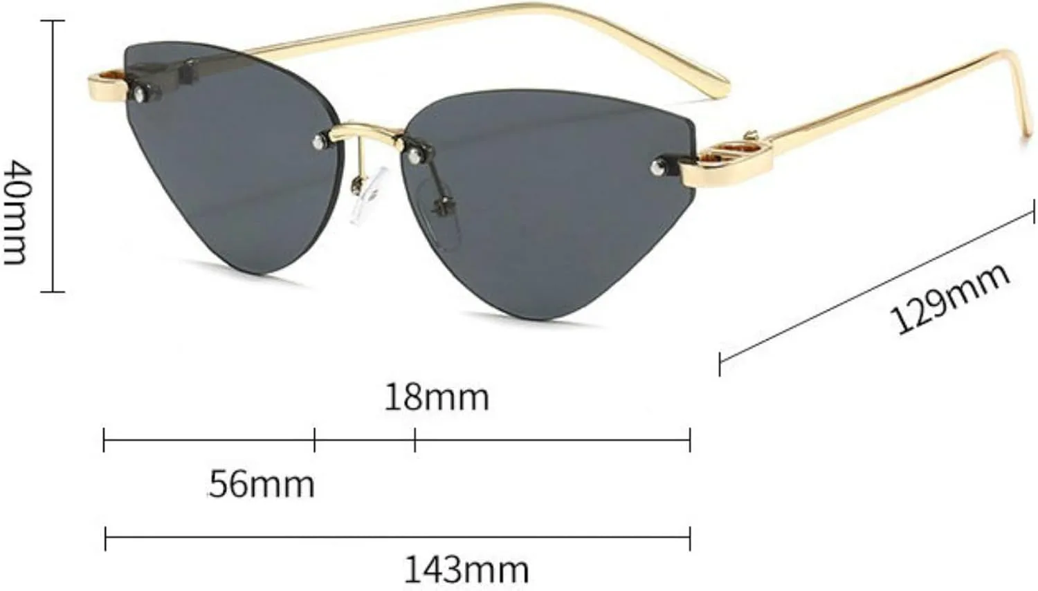 Солнцезащитные очки Willochra без оправы «кошачий глаз» для женщин, модные солнцезащитные очки в стиле ретро с металлической оправой, защита от УФ-излучения UV400, C6
Солнцезащитные очки Willochra без оправы «кошачий глаз» для женщин, модные солнцезащитные очки в стиле ретро с металлической оправой, защита от УФ-излучения UV400, C6