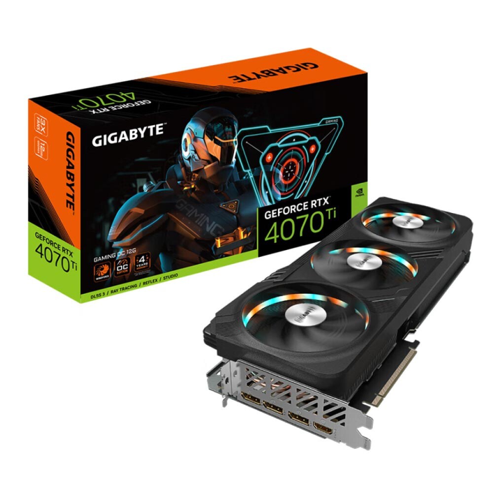 Видеокарта Gigabyte GeForce RTX 4070 Ti Gaming OC, 12 Гб, GV-N407TGAMING OC-12GD, Серый, Видеокарта Gigabyte GeForce RTX 4070 Ti Gaming OC, 12 Гб, GV-N407TGAMING OC-12GD
Видеокарта Gigabyte GeForce RTX 4070 Ti Gaming OC, 12 Гб, GV-N407TGAMING OC-12GD, Серый, Видеокарта Gigabyte GeForce RTX 4070 Ti Gaming OC, 12 Гб, GV-N407TGAMING OC-12GD