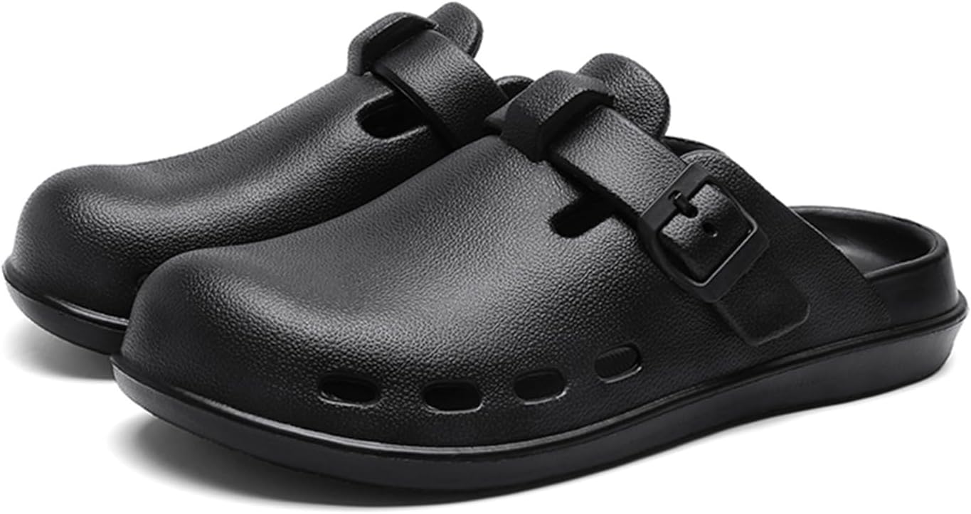 Легкие сабо для женщин и мужчин: унисекс с поддержкой свода стопы, садовые туфли из ЭВА, дышащие, удобные, с регулируемой пряжкой, без застежки, для улицы и пляжа Fdskwky, черный
Легкие сабо для женщин и мужчин: унисекс с поддержкой свода стопы, садовые туфли из ЭВА, дышащие, удобные, с регулируемой пряжкой, без застежки, для улицы и пляжа Fdskwky, черный