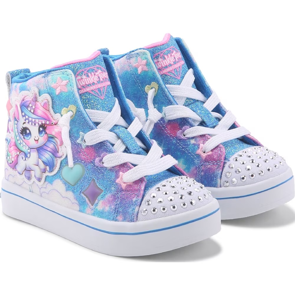 Мерцающие искры освещают кроссовки. Skechers, мультиколор 
Мерцающие искры освещают кроссовки. Skechers, мультиколор