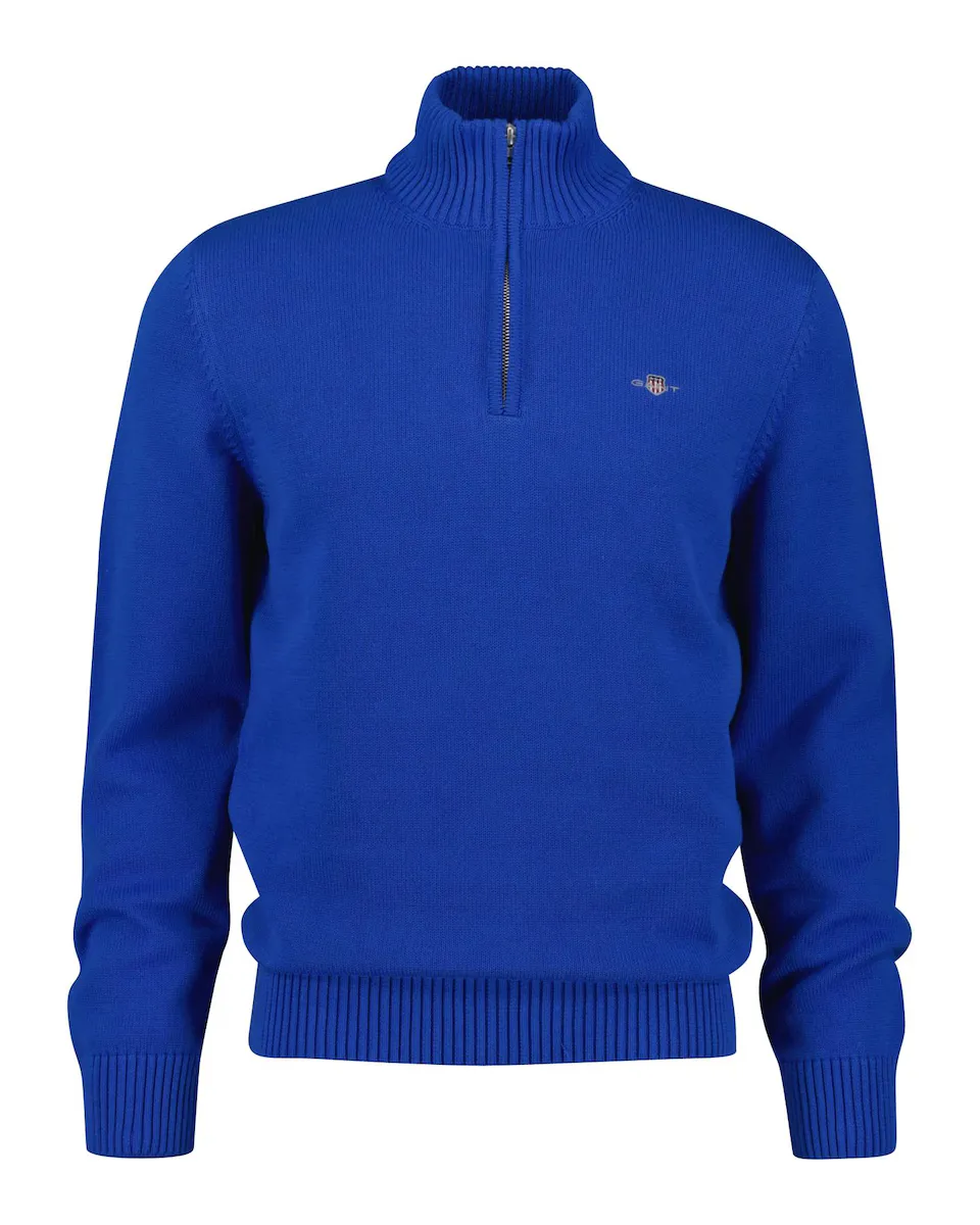 Мужской вязаный свитер с полумолнией Gant, индиго
Мужской вязаный свитер с полумолнией Gant, индиго