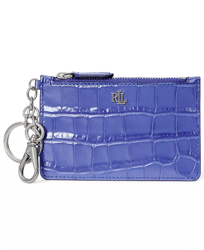 Кожаный картхолдер с молнией и тиснением под кожу крокодила Lauren Ralph Lauren, синий
Кожаный картхолдер с молнией и тиснением под кожу крокодила Lauren Ralph Lauren, синий