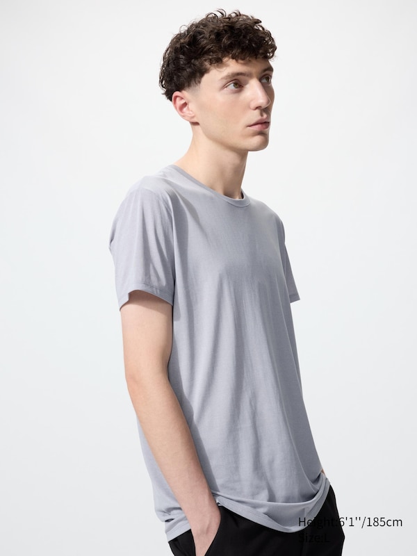 Футболка AIRism с круглым вырезом (меланж) Uniqlo, 02 light grey, Серый, Футболка AIRism с круглым вырезом (меланж) Uniqlo, 02 light grey
Футболка AIRism с круглым вырезом (меланж) Uniqlo, 02 light grey, Серый, Футболка AIRism с круглым вырезом (меланж) Uniqlo, 02 light grey
