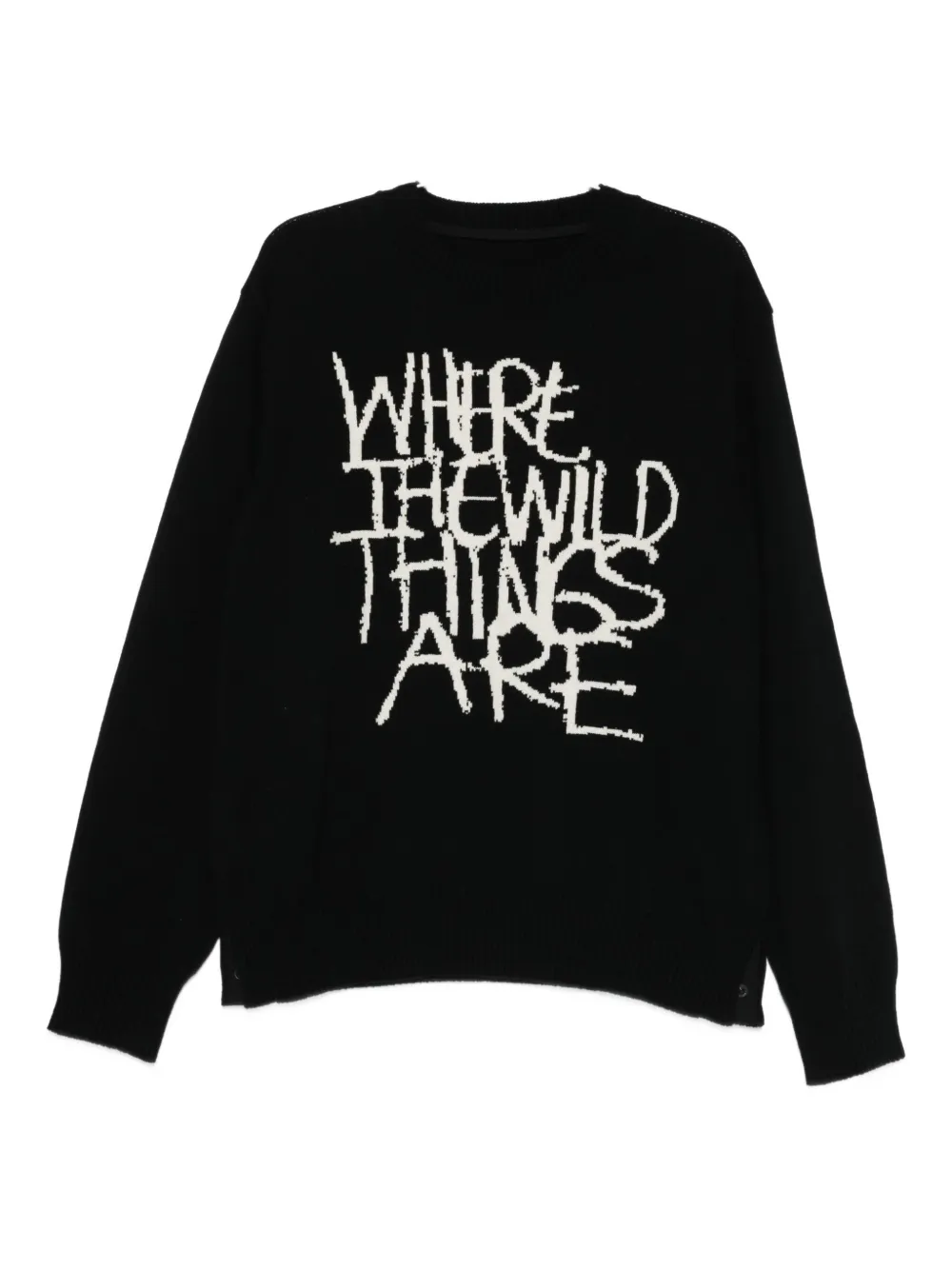 Свитер с текстовым принтом Sacai, черный
Свитер с текстовым принтом Sacai, черный