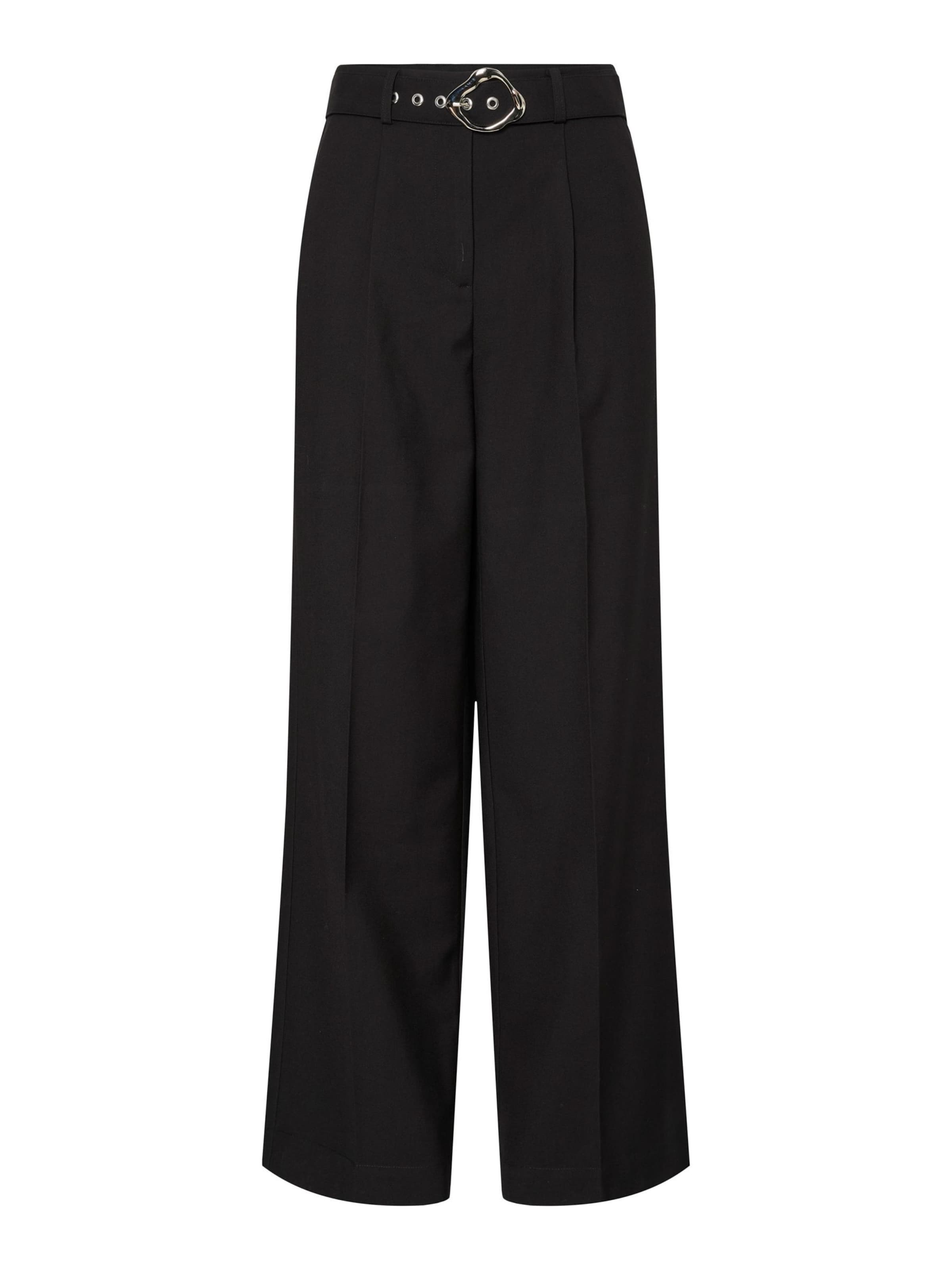 Широкие брюки со складками спереди 'YASErima' в черном цвете
Широкие брюки со складками спереди 'YASErima' в черном цвете