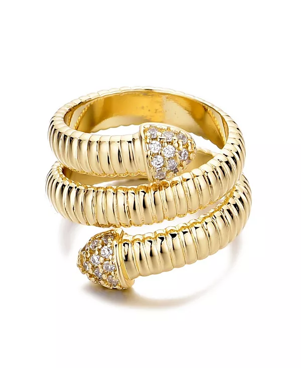 Кольцо-Виток с золотым кубическим цирконием Adornia, gold
Кольцо-Виток с золотым кубическим цирконием Adornia, gold