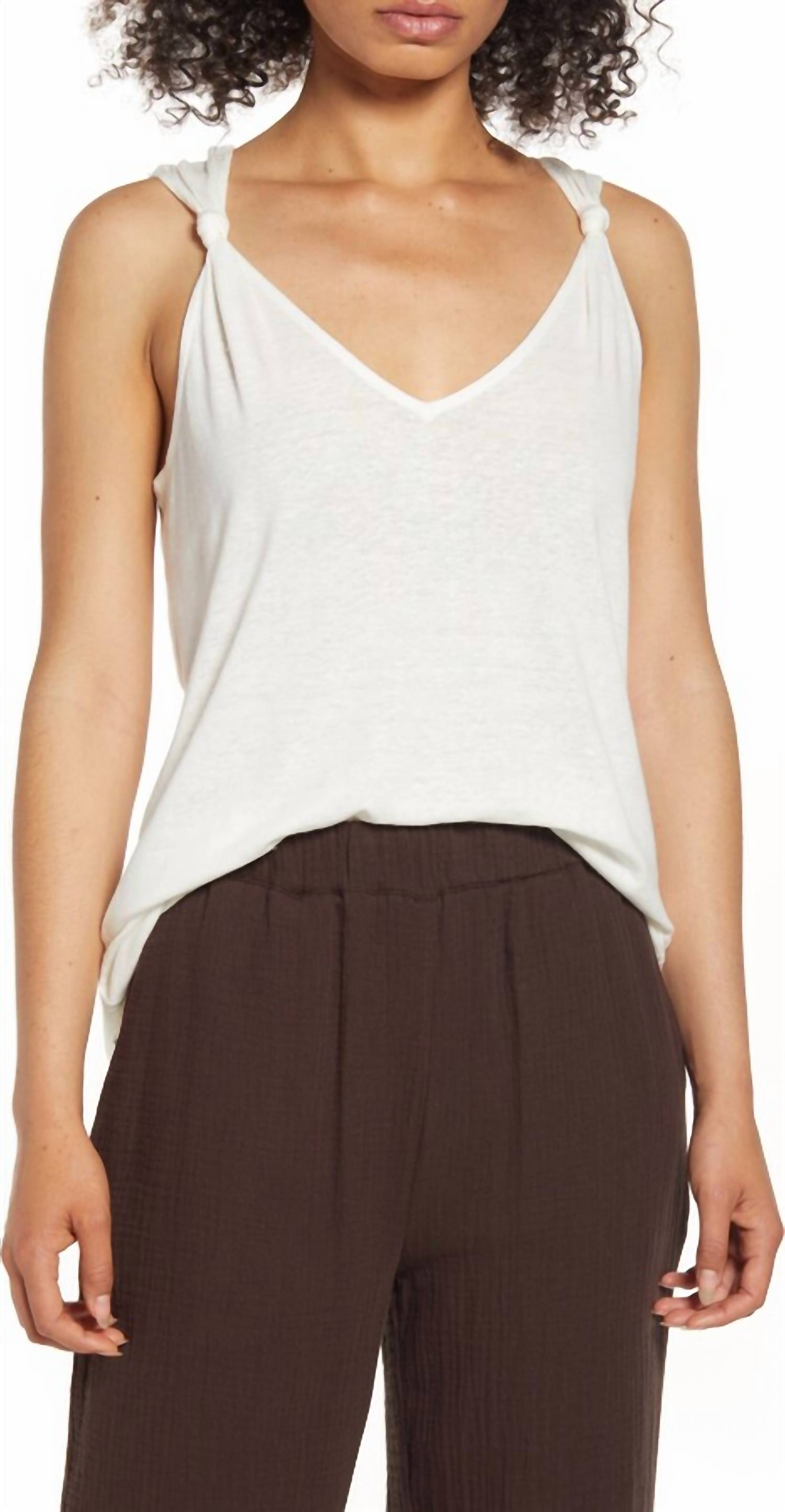 Майка с завязанными бретелями белого цвета Sanctuary
Майка с завязанными бретелями белого цвета Sanctuary